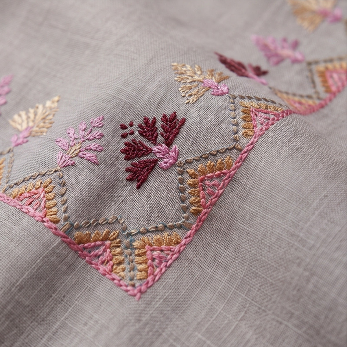 Gul-e-Swat – Pure Wool Hand-Embroidered Swati Shawl - Lubi Noir