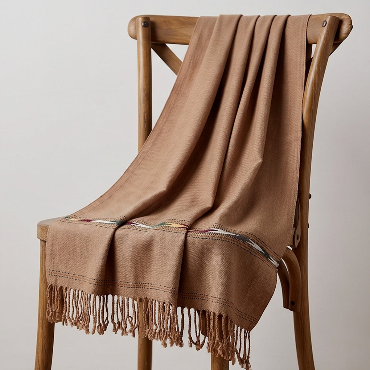 Men's Premium Woolen Shawl - Brown - Lubi Noir