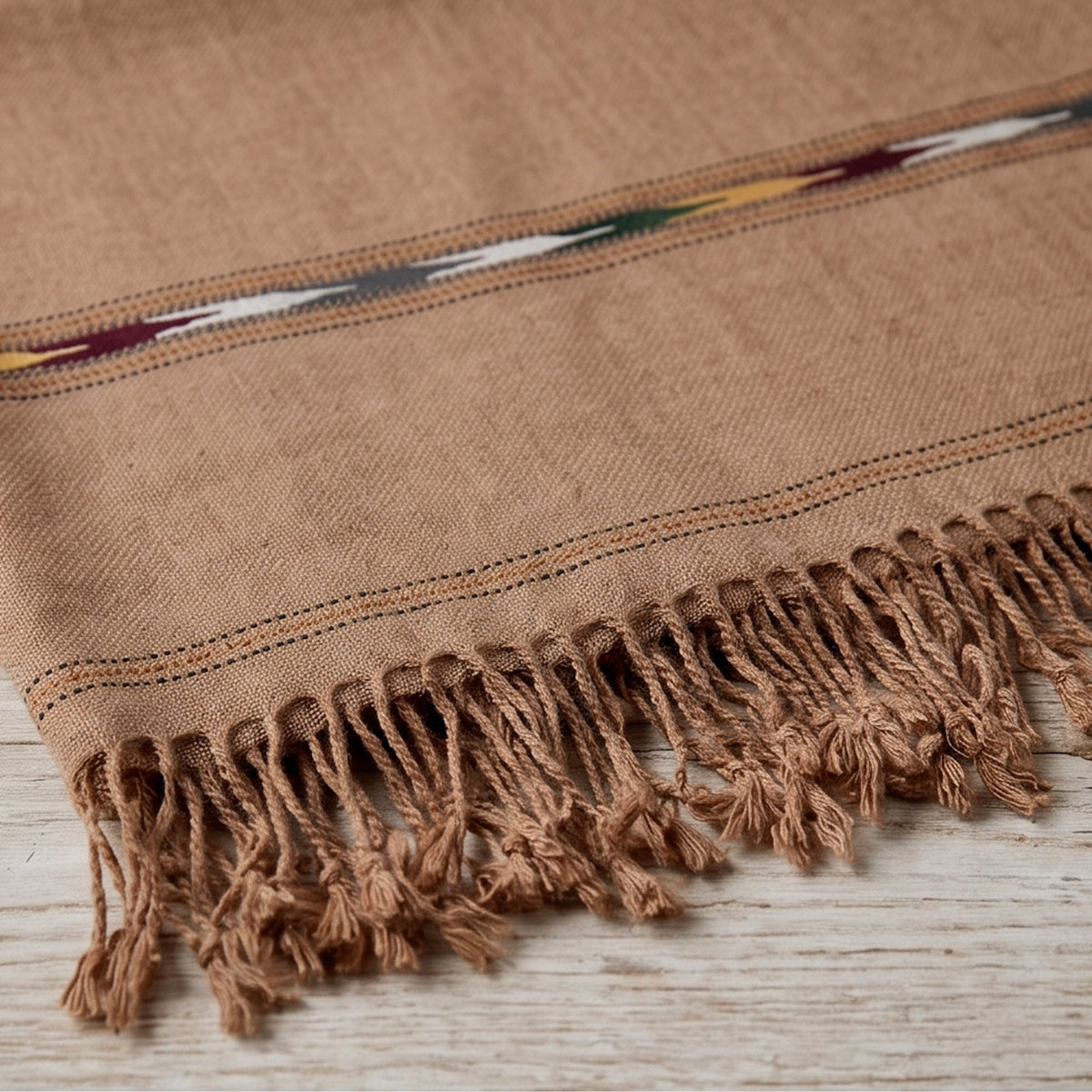 Men's Premium Woolen Shawl - Brown - Lubi Noir