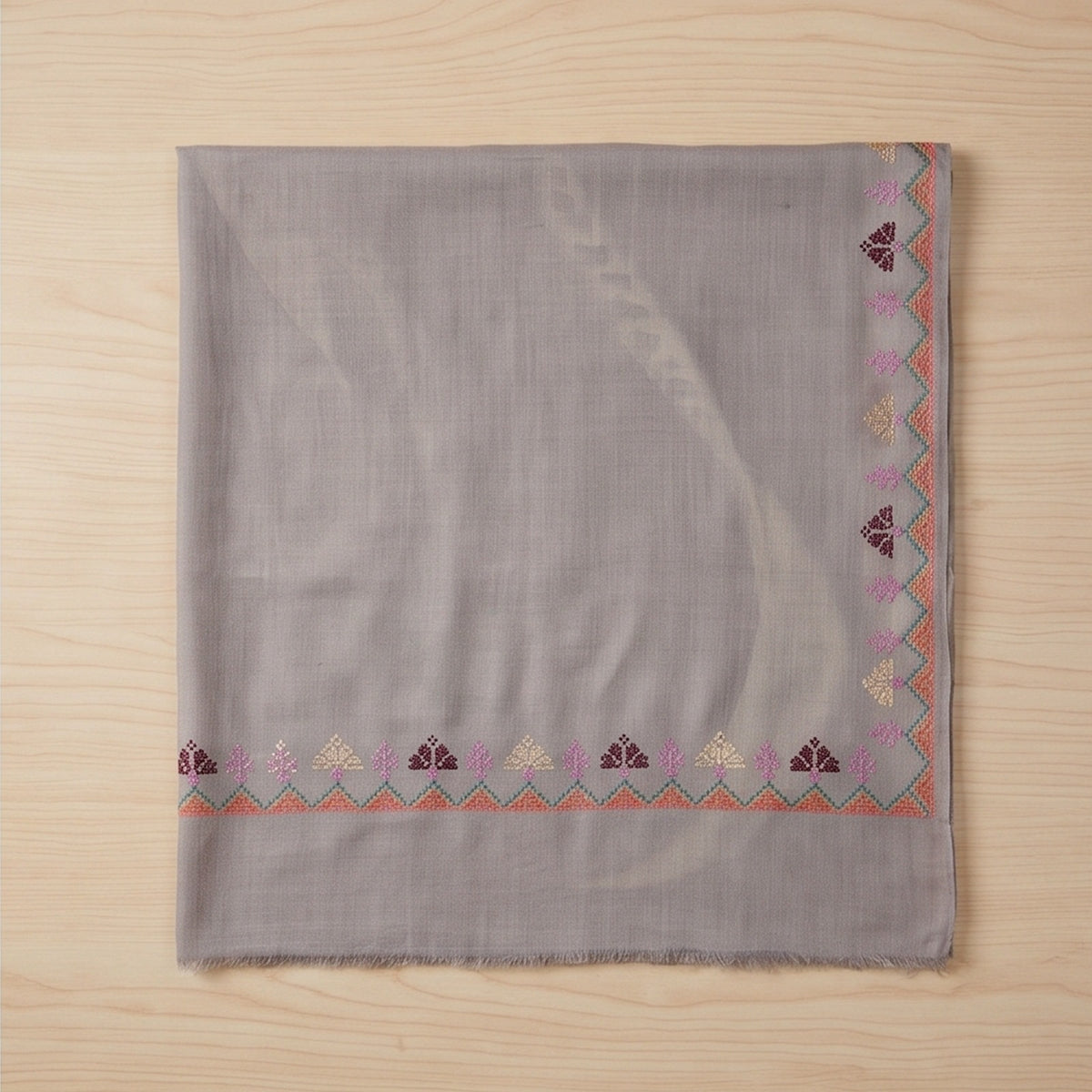 Gul-e-Swat – Pure Wool Hand-Embroidered Swati Shawl