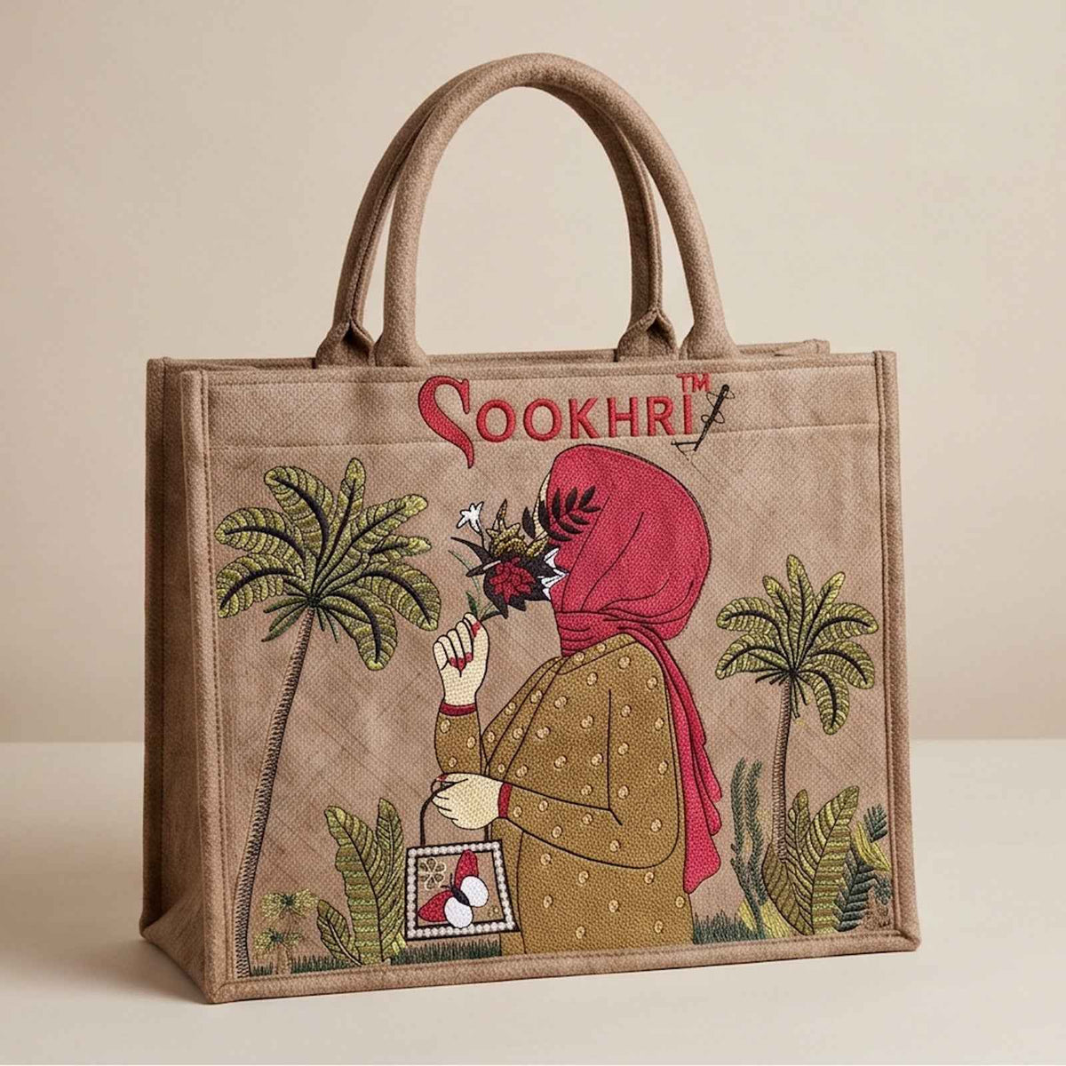 Premium Velvet Handbag – Elegant Embroidered Design