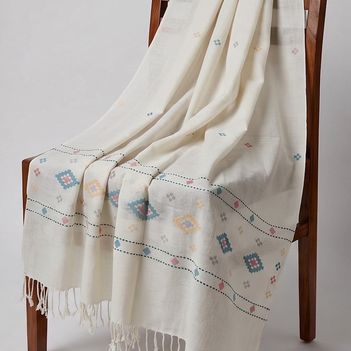 Range-Swat pure handmade embroidered wool shwal