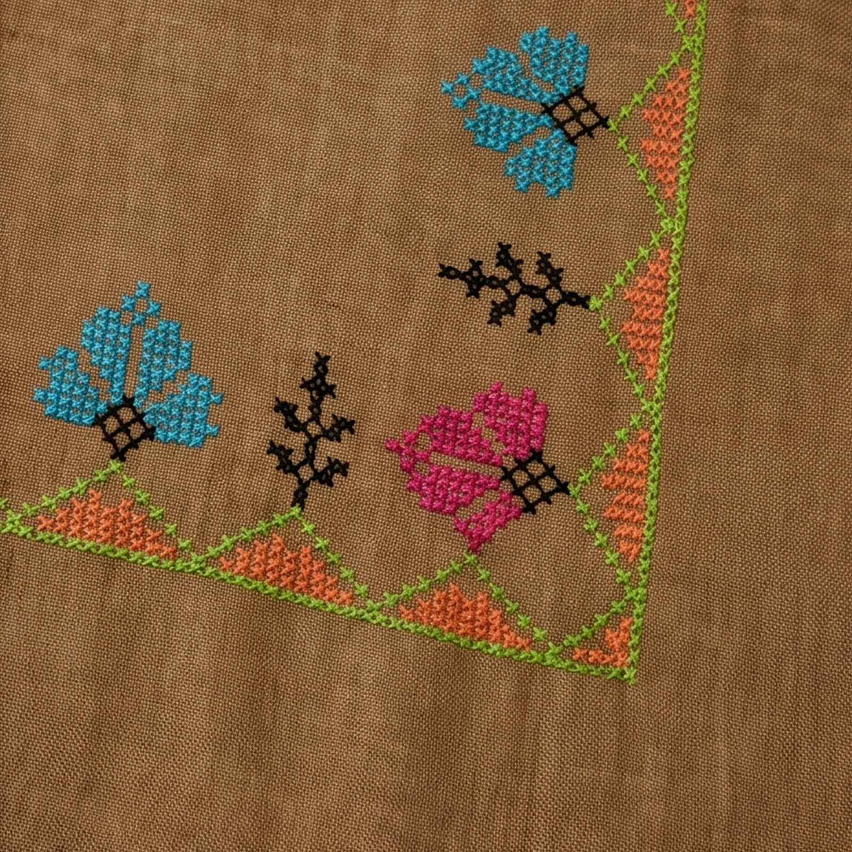 Handmade Pure wool embroidered Shwal