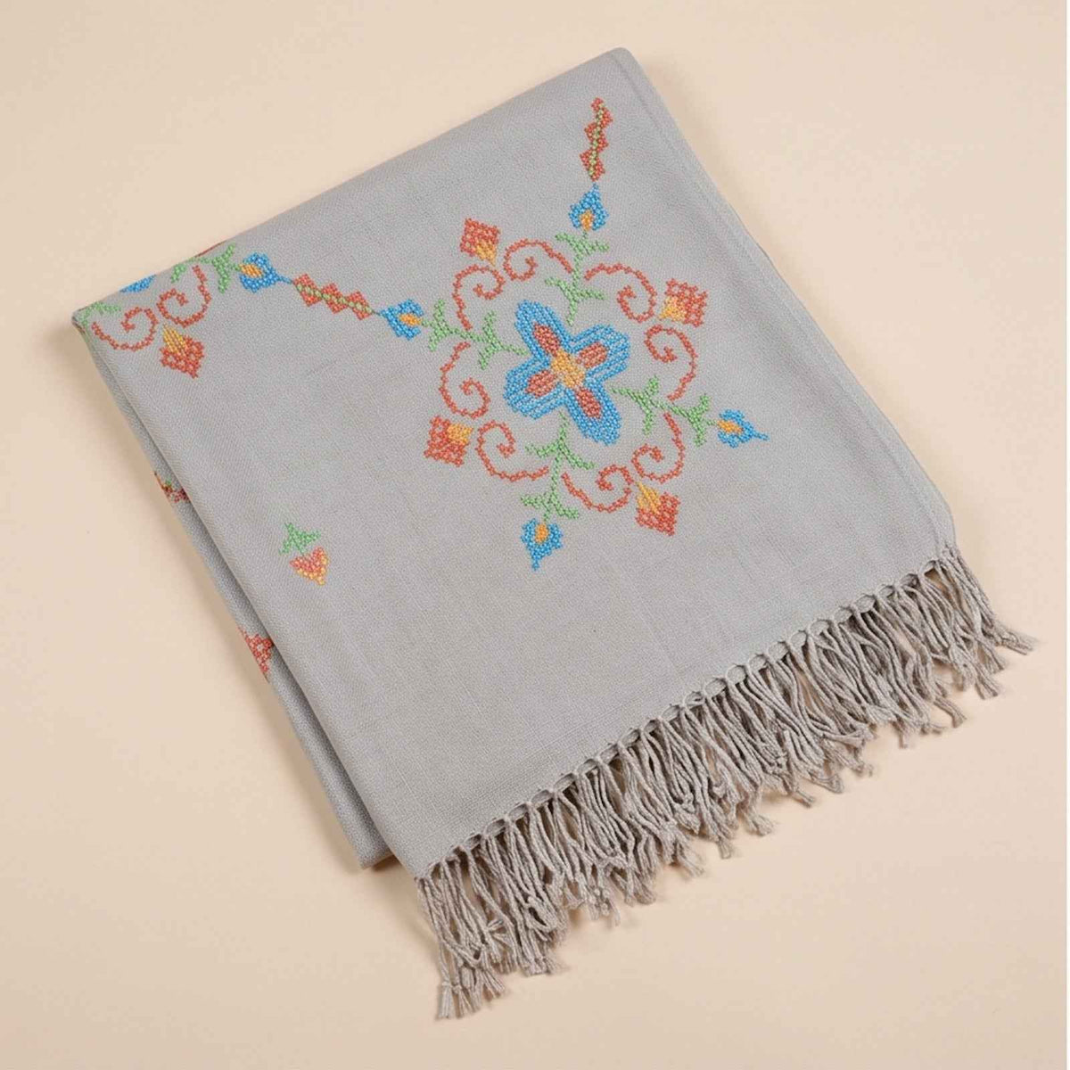 Handmade Pure wool embroidered Shawl