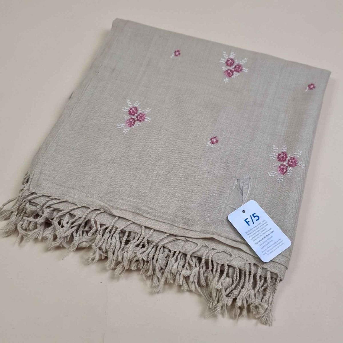 Hand embroidered pure wool shwal