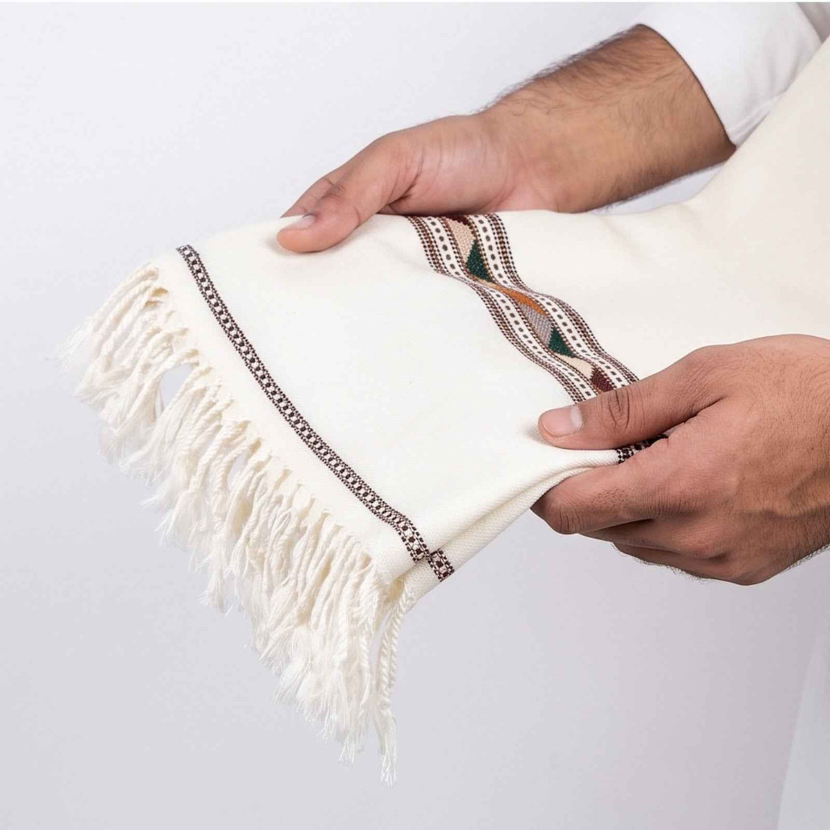 Handmade double layerd Pure wool male Shwal